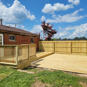 Residential Deck Build After Expand your outdoor living space with expert residential deck building - contact us to start your project today!
